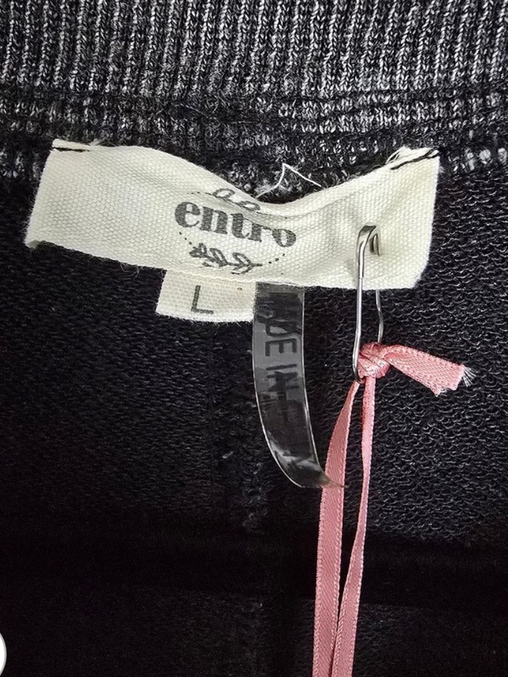 NWT entro Washed Charcoal Longline Pullover Dress - Picture 3 of 4